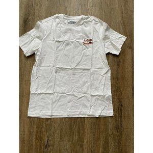 Caribben Joe Mens Dominican Republic Short Sleeve Tee Shirt White Sz Small